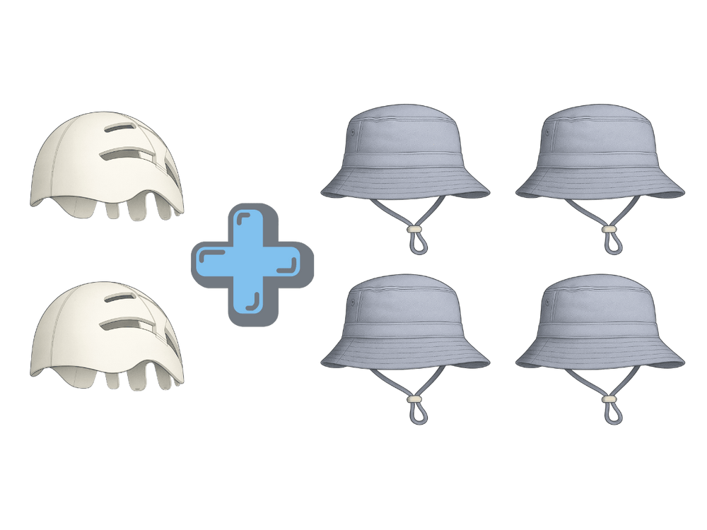 2 protections et 4 chapeaux